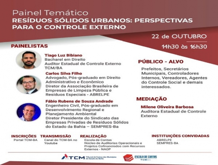 Escola de Contas promove debate sobre “Resíduos Sólidos Urbanos”